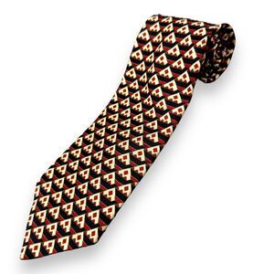 X'andrini Mens 100% Silk Dress Tie Made in USA Triangle Geometric Print 57" 4"‎